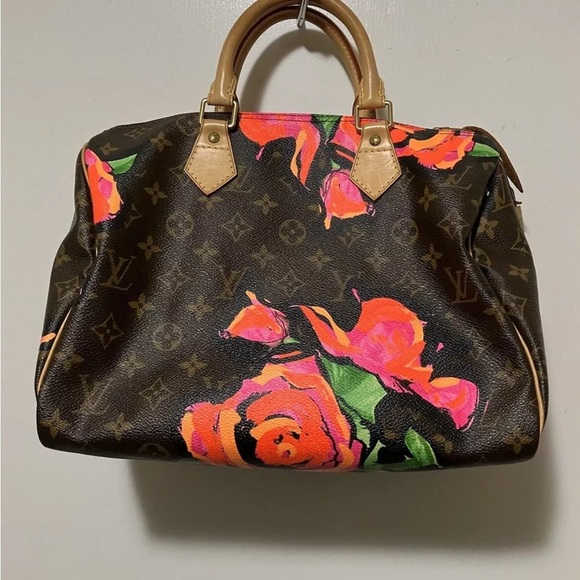 Louis Vuitton Monogram Roses Speedy 30 bag LV Vintage Flower Tote Sprouse Tote - Picture 5 of 13